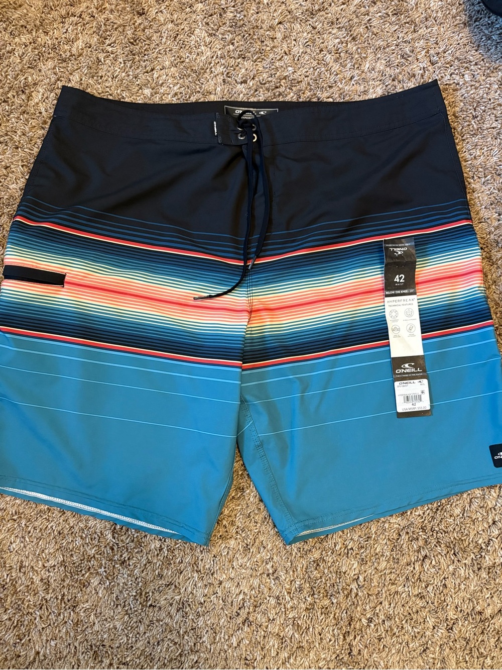 O’Neill hyperfreak hear stripe 21 board shorts